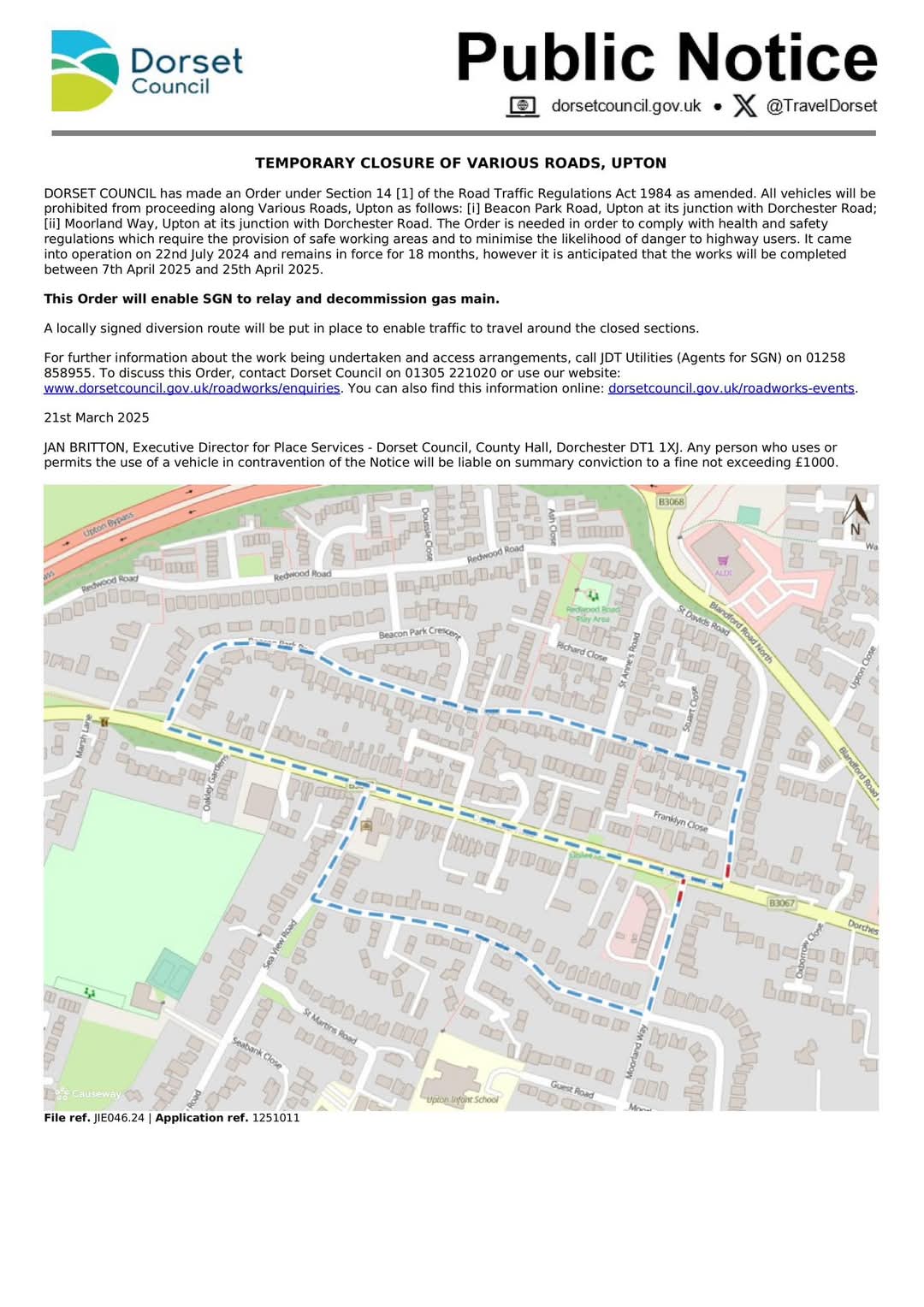 Road Closure Details